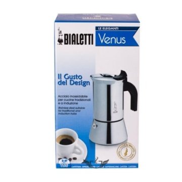 Cafetera Italiana Bialetti Venus 10 Tz De Acero Inoxidable Con Induccion Para 10 Tazas 2