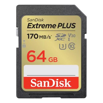 Memoria Sd 64gb Sandisk Sdsdxw2-064g-gncin Extreme Plus Sdxc Uhs-i C10 170mb s