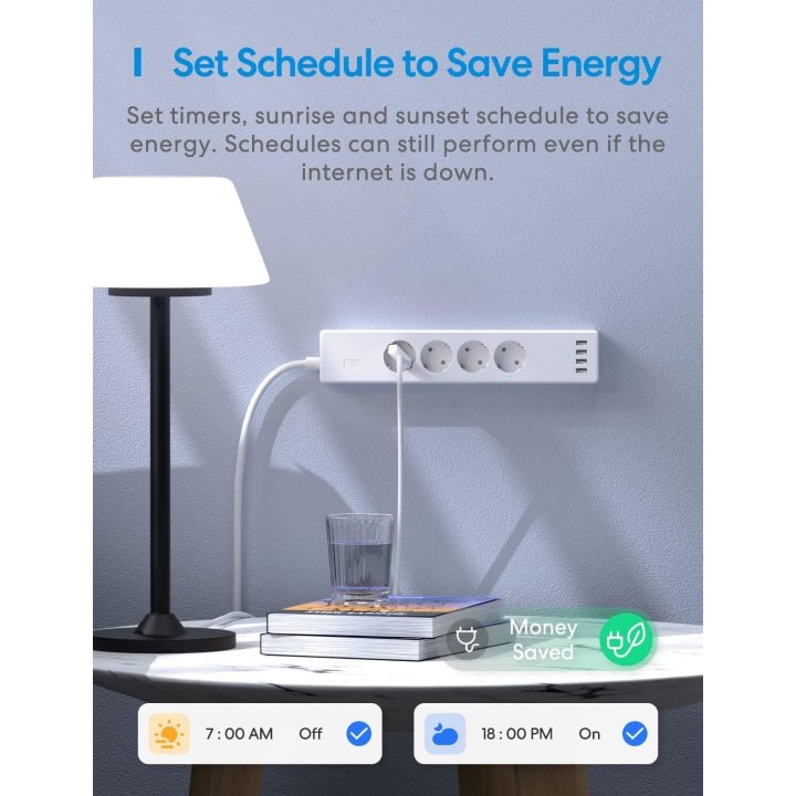 Regleta Smart Wifi Cuatro Shuko, Cuatro Usb...