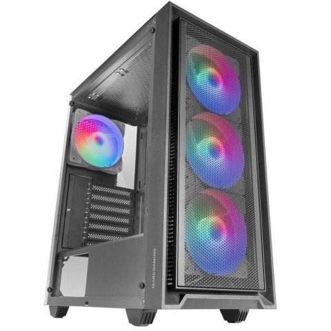 Caja Atx Semitorre Gaming Mars Gaming Mcair Frontal Negro De Malla 4x120mm Rainbow 