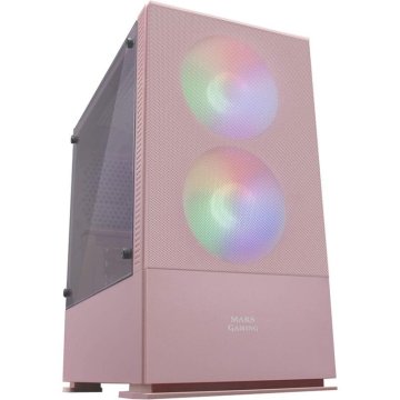Caja Microatx Gaming Mars Gaming Mcz Pink Frontal Mesh...