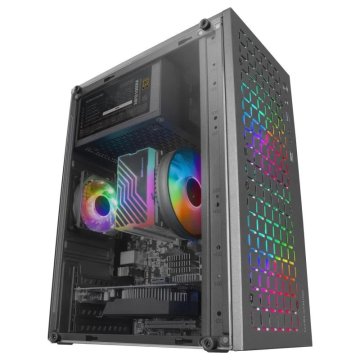 Caja Microatx Gaming Mars Gaming Mc-core Black Frontal...