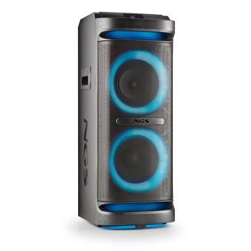 Altavoz Bluetooth Trolley Ngs Wildspace2 2000w Tecnologia Bt Y Tws Usb aux In. Luces Led