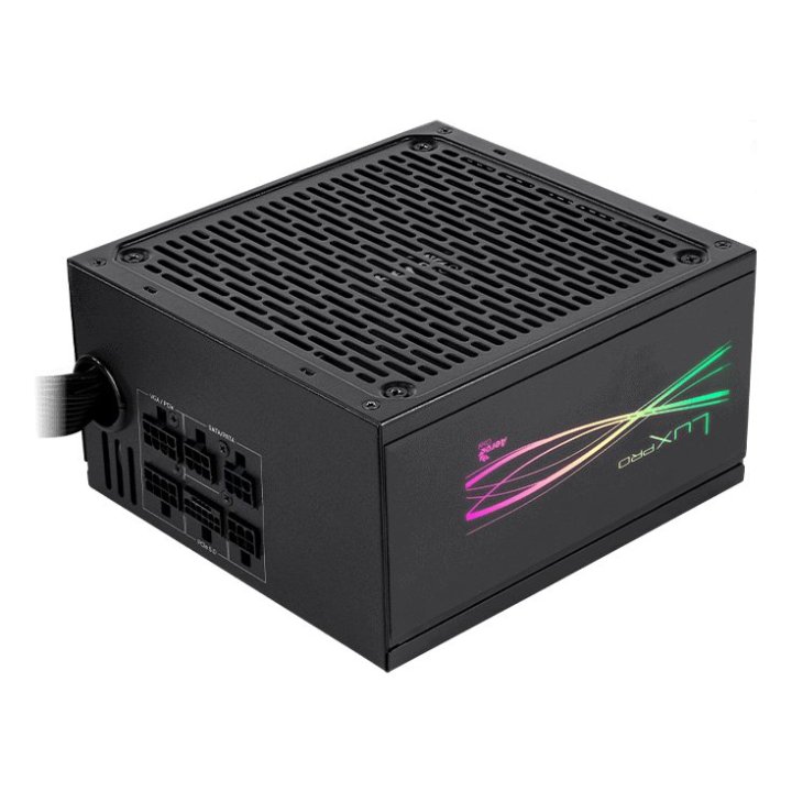 Fuente De Alimentacion Atx Modular Aerocool Lux Pro 650w Certificado 80+ Bronze Apfc Vent. 14cm Rgb