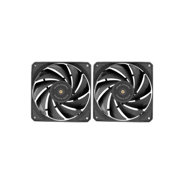 Ventilador Interno Mars Gaming Mfnclx2 Kit De Dos Fbd De Cobre 120mm Conexion Pwm Color Negro