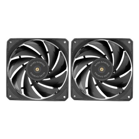 Ventilador Interno Mars Gaming Mfnclx2 Kit De Dos Fbd De Cobre 120mm Conexion Pwm Color Negro