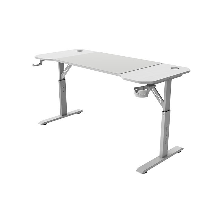 Mesa Mars Gaming Mgd Ergo 140 Regulable En Altura Tablero Blanco 140x60 Chasis De Acero Alf. Xxl 
