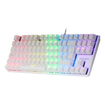 Teclado Mecanico Compackto Tkl Mars Gaming Mk80 Italiano White Iluminacion 12efectos Switch Rojo Rgb Pr De 1000hz Anti-ghosti 2