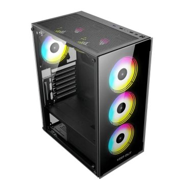 Caja Microatx Approx Xc-210 Glass 1x3.5” 2x2.5” 1xusb2.0 1xusb3.0 Gpu Max. 305mm Lat. Cristal Templado Negro 2