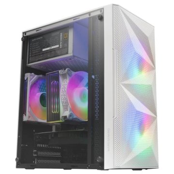 Caja Microatx Gaming Mars Gaming Mc-me White Frontal Mesh...