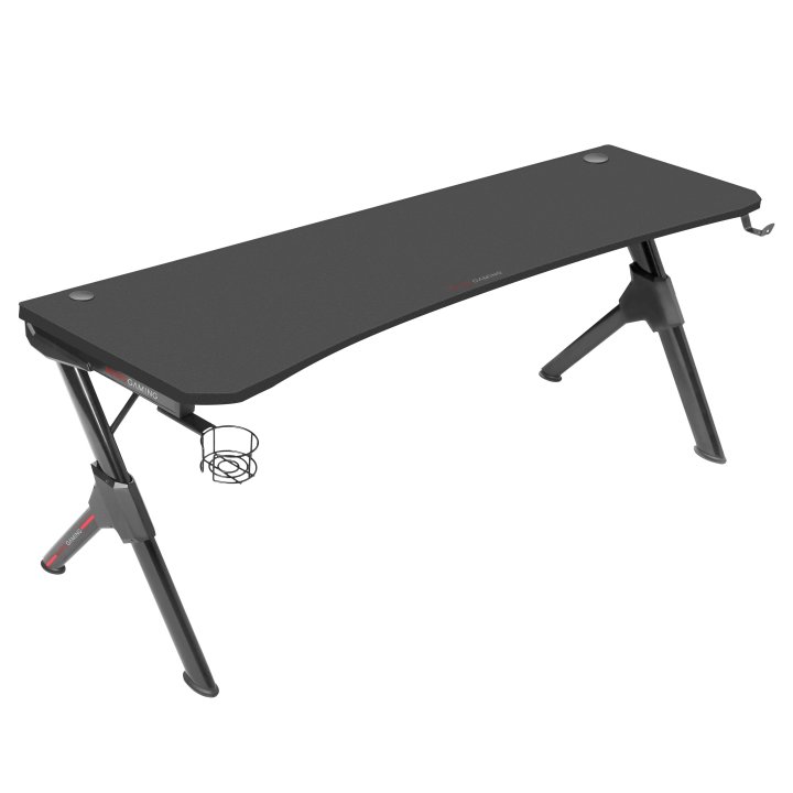 (km0) Mesa Mars Gaming Mgd Xl Black Chasis De Acero Tablero 160x60cm Altura 74cm Cash30 