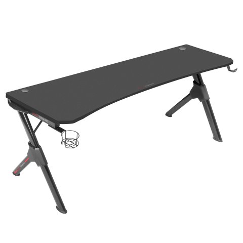 (km0) Mesa Mars Gaming Mgd Xl Black Chasis De Acero Tablero 160x60cm Altura 74cm Cash30 