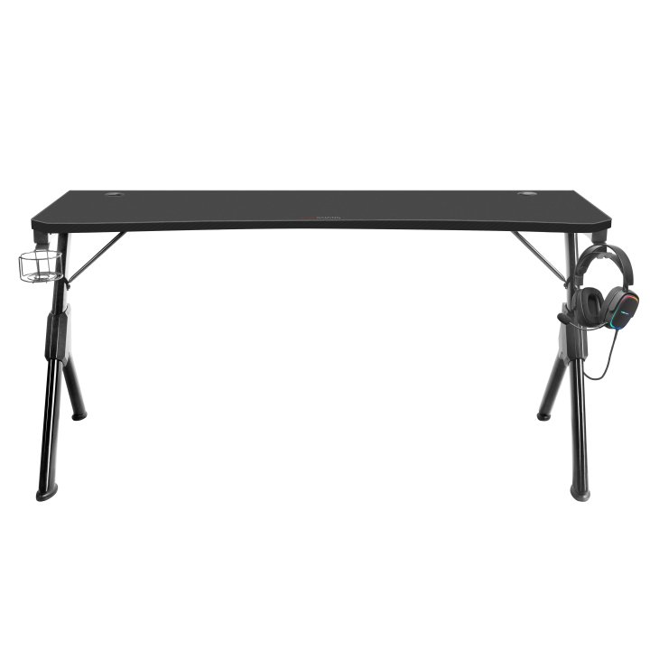 (km0) Mesa Mars Gaming Mgd Xl Black Chasis De Acero Tablero 160x60cm Altura 74cm Cash30 