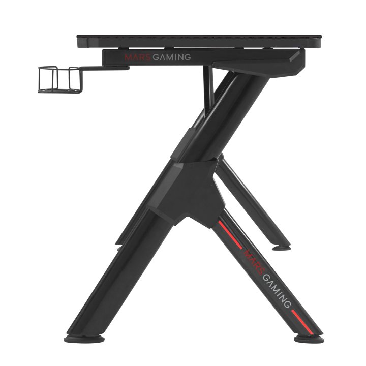 (km0) Mesa Mars Gaming Mgd Xl Black Chasis De Acero Tablero 160x60cm Altura 74cm Cash30 