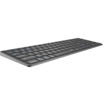 Teclado Rapoo Wireless Y Bluetooth E9700m Portugues 2.4ghz Bt 3.0 5.0 Diseño Ultrafino Bateria Gris Oscuro Base Aluminio Mult
