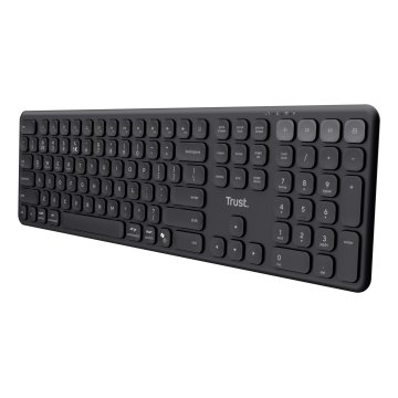 Teclado Trust Vaiya Inalambrico Multidispositivo De Tamaño Completo Negro 25635