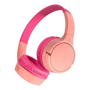 Headset Bluetooth Belkin Aud002btbpkv3 Supraaural Carga Por Usb-c Color Rosa  Kids