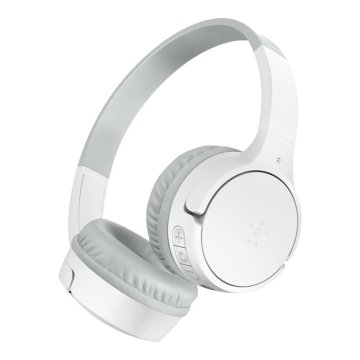 Headset Bluetooth Belkin Aud002btwtv3 Supraaural Carga Por Usb-c Color Blanco Kids