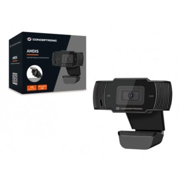 Webcam Hd Conceptronic Amdis 1080p Interpolado Usb 3.6mm 30fps Angulo Vision 68º Microfono Integrado 2