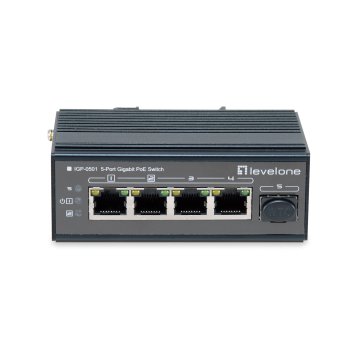 Switch Industrial Level One Igp-0501 5p Poe Giga Y 1p Sfp 240w Carril Din